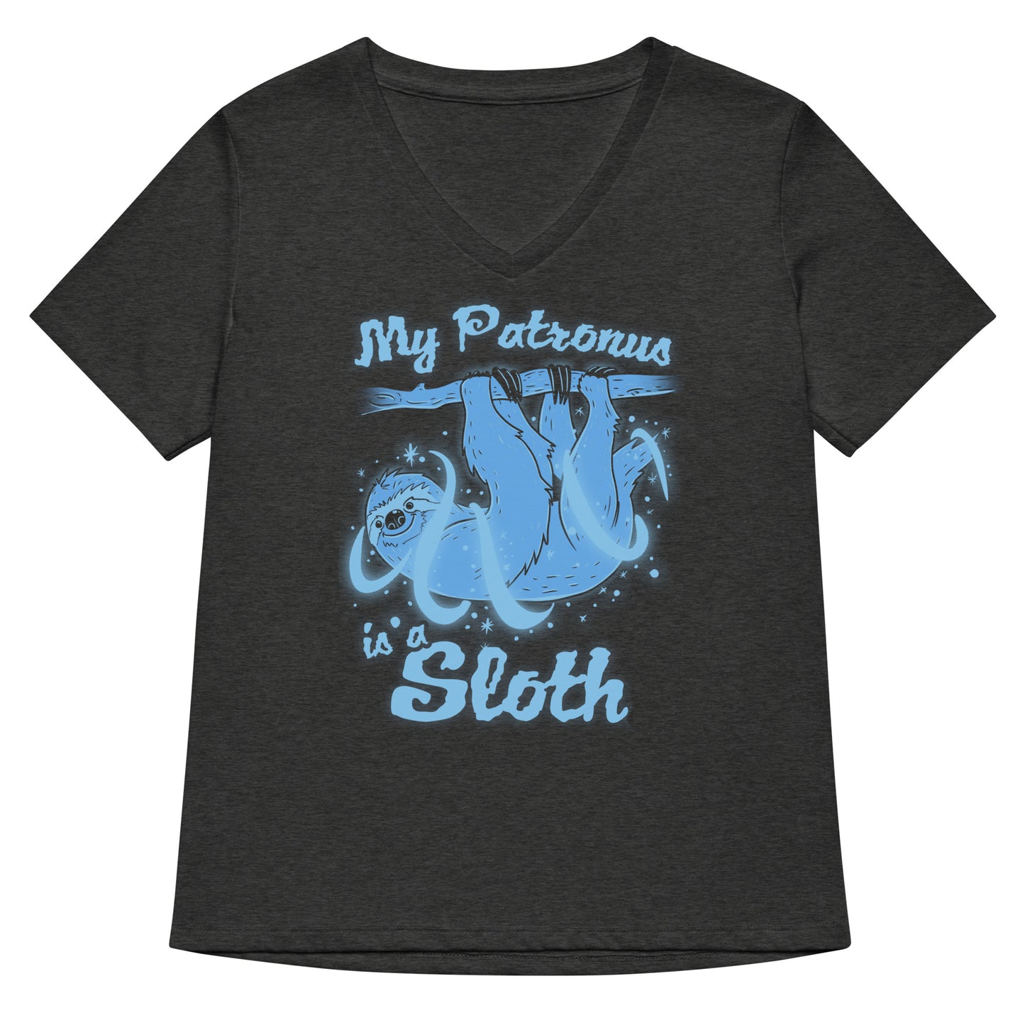 My Patronus Is A Sloth Women's V-Neck Tee