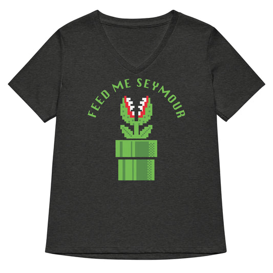 Feed Me Seymour Women's V-Neck Tee