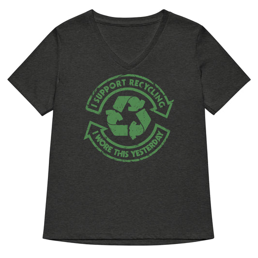I Support Recycling Women's V-Neck Tee