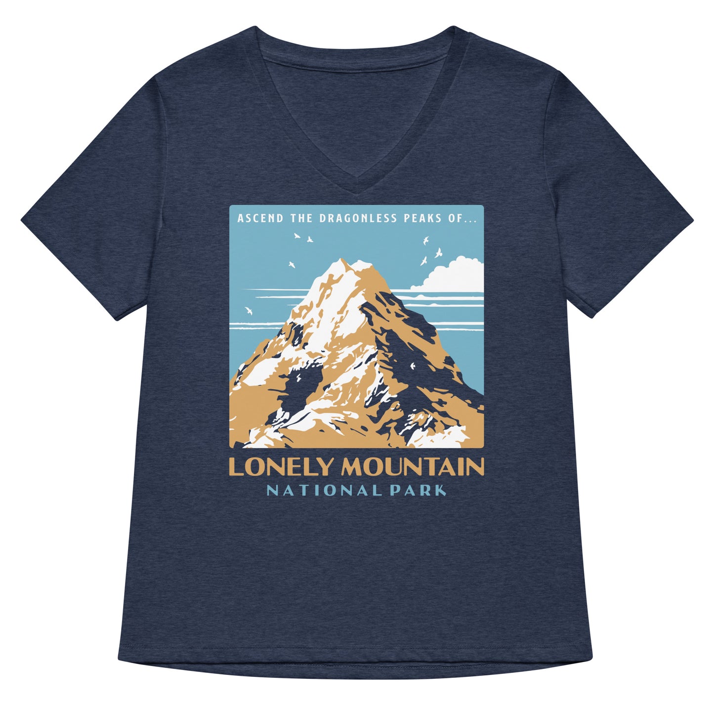 Lonely Mountain National Park Women's V-Neck Tee