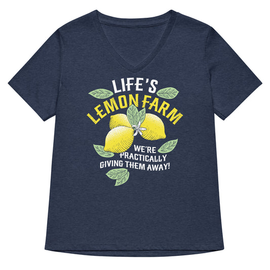 Life's Lemon Farm Women's V-Neck Tee