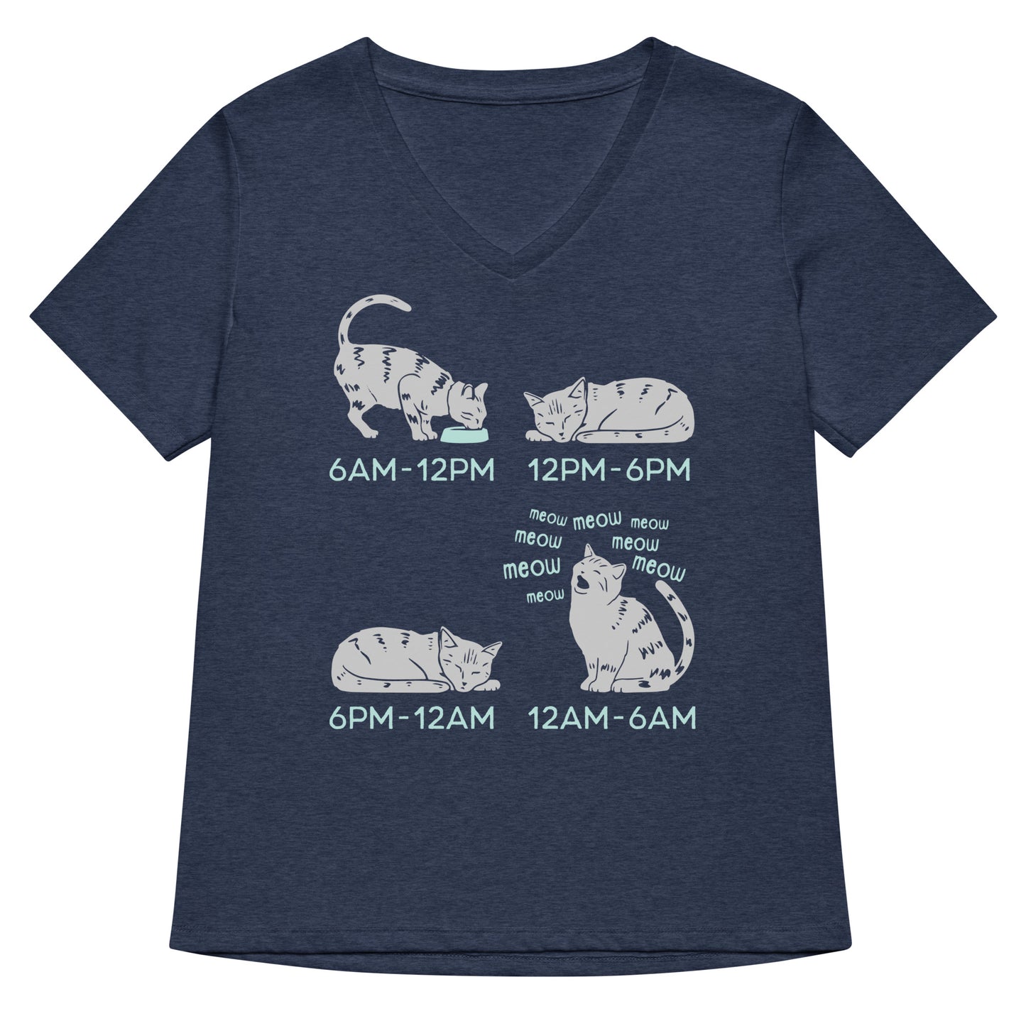 Cat Day Schedule Women's V-Neck Tee