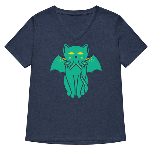 Cathulhu Women's V-Neck Tee