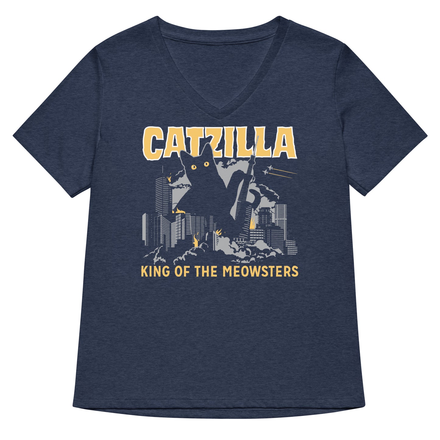 Catzilla Women's V-Neck Tee