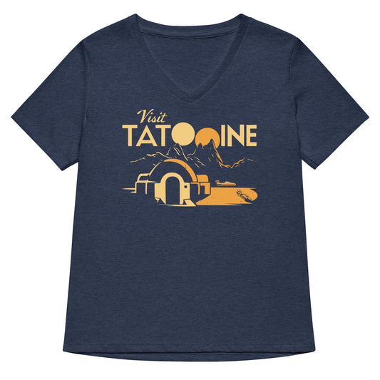 Visit Tatooine Women's V-Neck Tee