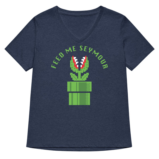 Feed Me Seymour Women's V-Neck Tee