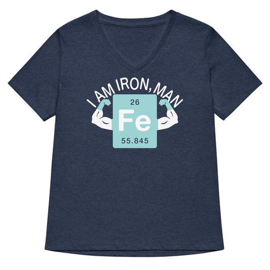I Am Iron, Man Women's V-Neck Tee