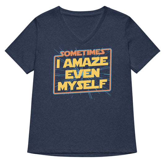 Sometimes I Even Amaze Myself Women's V-Neck Tee