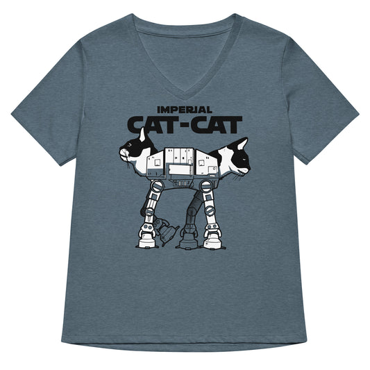 Cat-Cat Women's V-Neck Tee