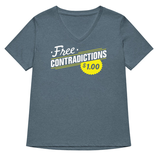 Free Contradictions Women's V-Neck Tee
