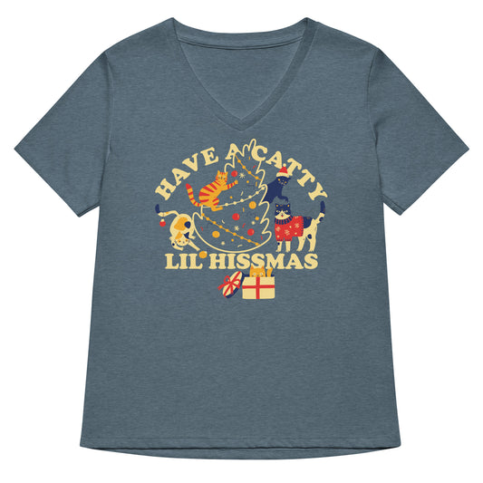 Have A Catty Lil Hissmas Women's V-Neck Tee