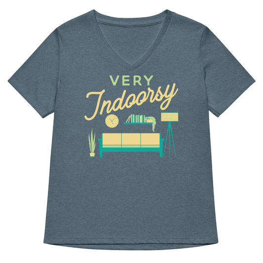 Very Indoorsy Women's V-Neck Tee