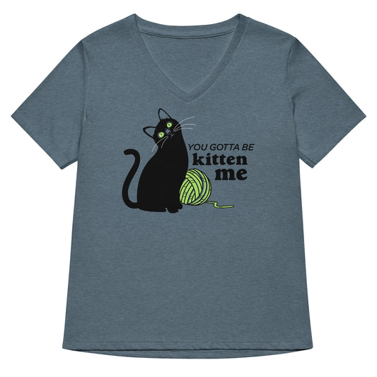 You Gotta Be Kitten Me Women's V-Neck Tee