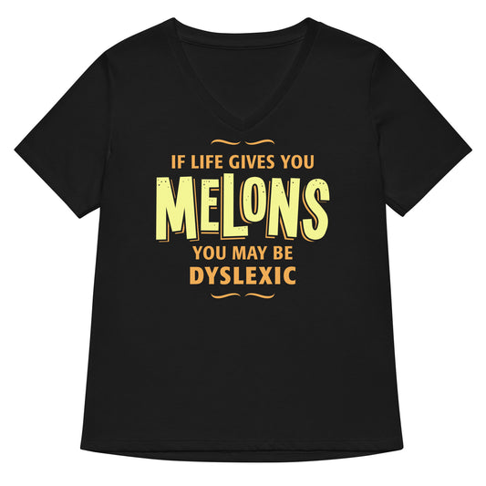 If Life Gives You Melons Women's V-Neck Tee