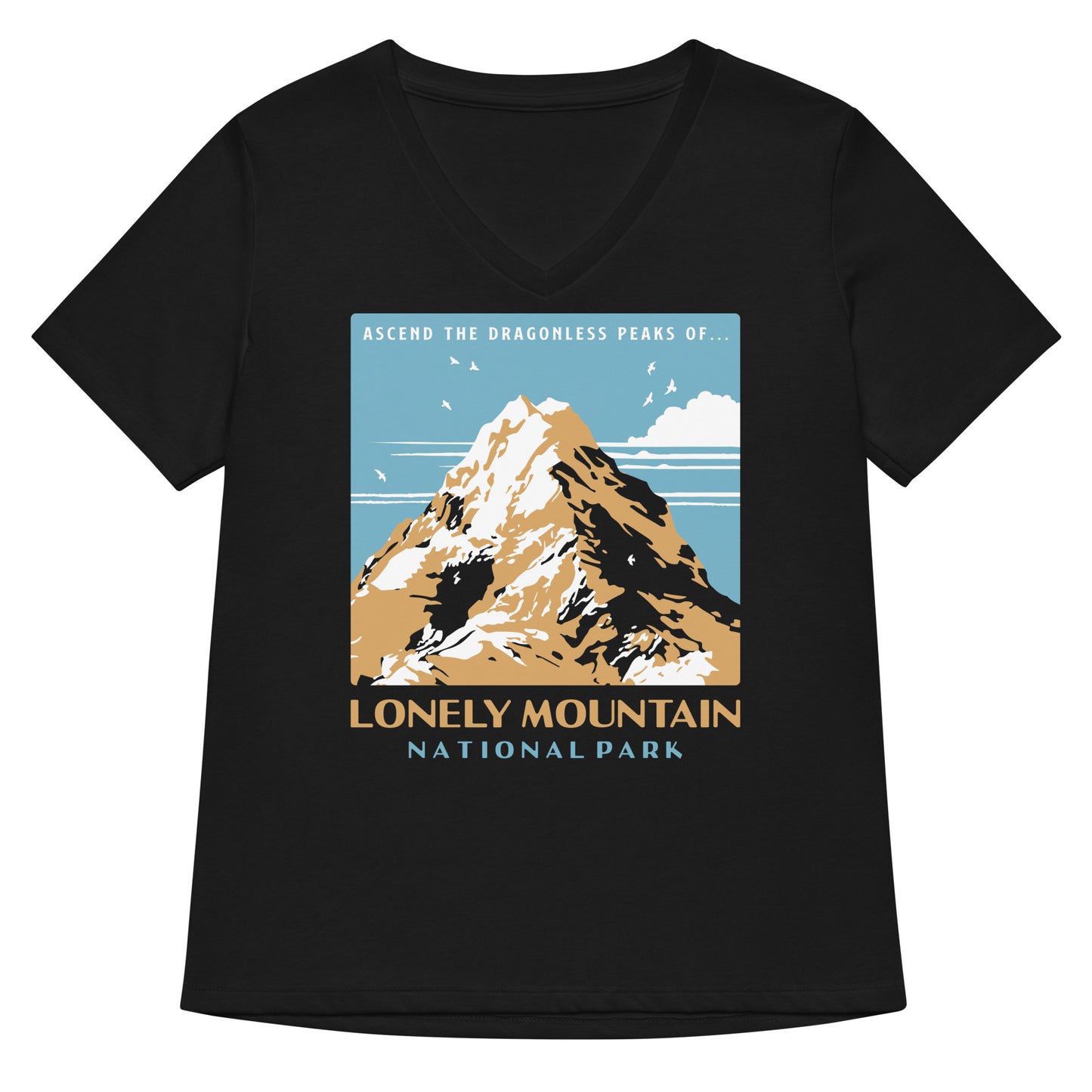 Lonely Mountain National Park Women's V-Neck Tee