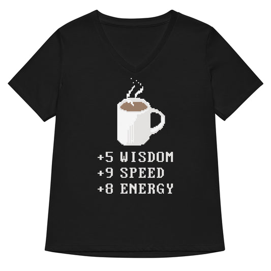 Coffee Plus To Stats Women's V-Neck Tee