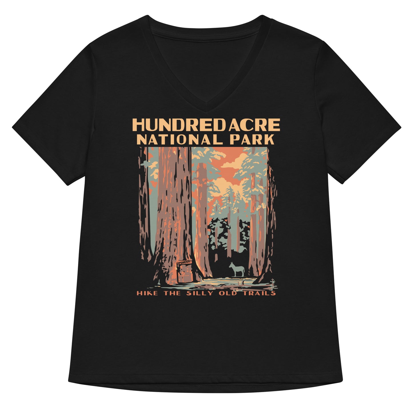 Hundred Acre National Park Women's V-Neck Tee