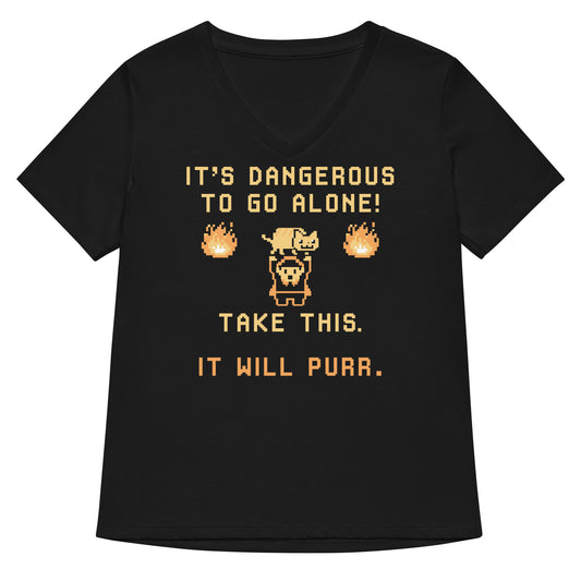 It's Dangerous To Go Alone Women's V-Neck Tee