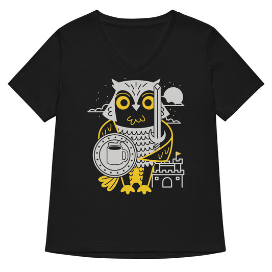 Knight Owl Women's V-Neck Tee
