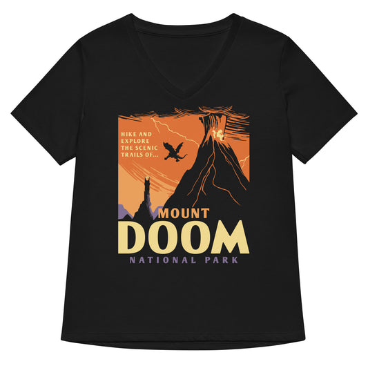 Mount Doom National Park Women's V-Neck Tee