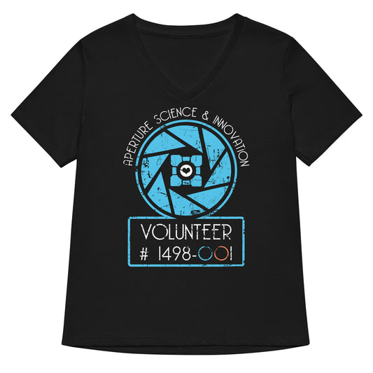 Aperture Science Volunteer Women's V-Neck Tee