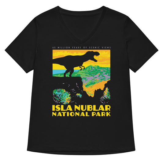 Isla Nublar National Park Women's V-Neck Tee
