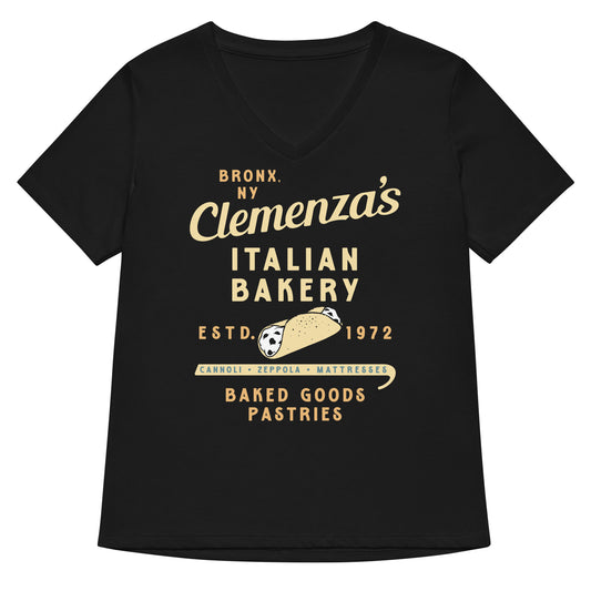 Clemenza's Italian Bakery Women's V-Neck Tee