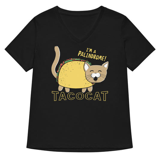 Taco Cat Women's V-Neck Tee
