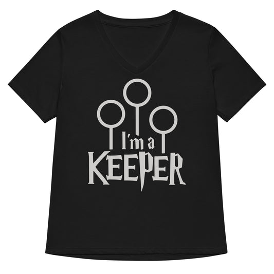 I'm A Keeper Women's V-Neck Tee
