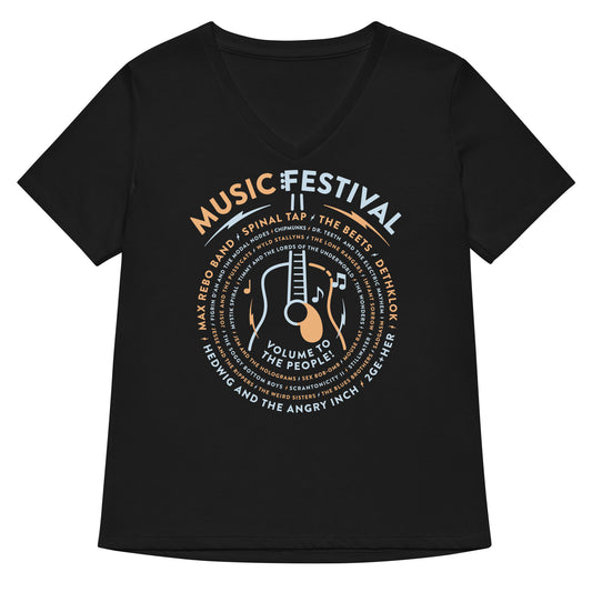 Music Festival Women's V-Neck Tee