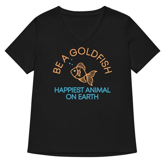 Be A Goldfish Women's V-Neck Tee