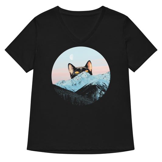 Meowntain Women's V-Neck Tee