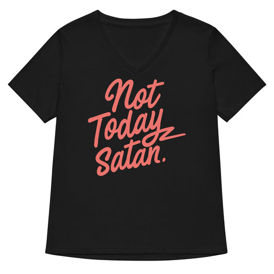 Not Today Satan Women's V-Neck Tee
