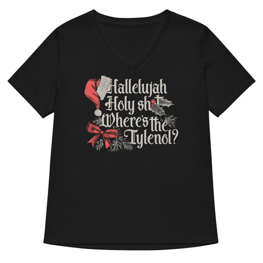 Where's The Tylenol? Women's V-Neck Tee