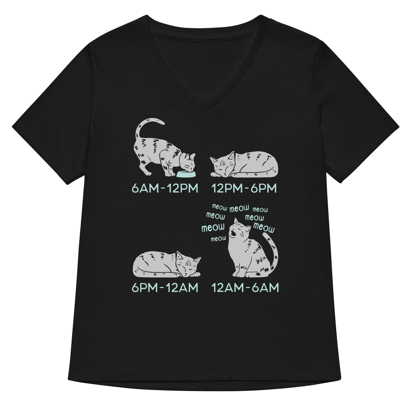 Cat Day Schedule Women's V-Neck Tee