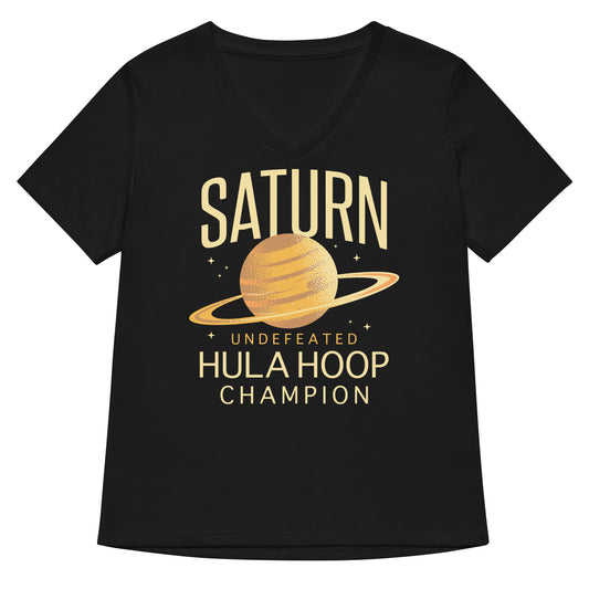 Undefeated Hula Hoop Champion Women's V-Neck Tee