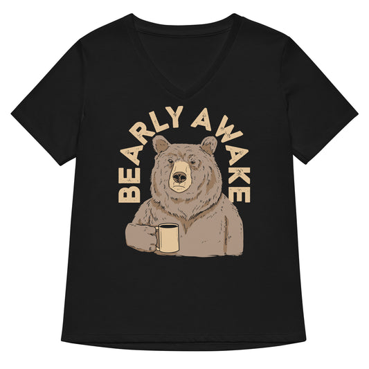Bearly Awake Women's V-Neck Tee