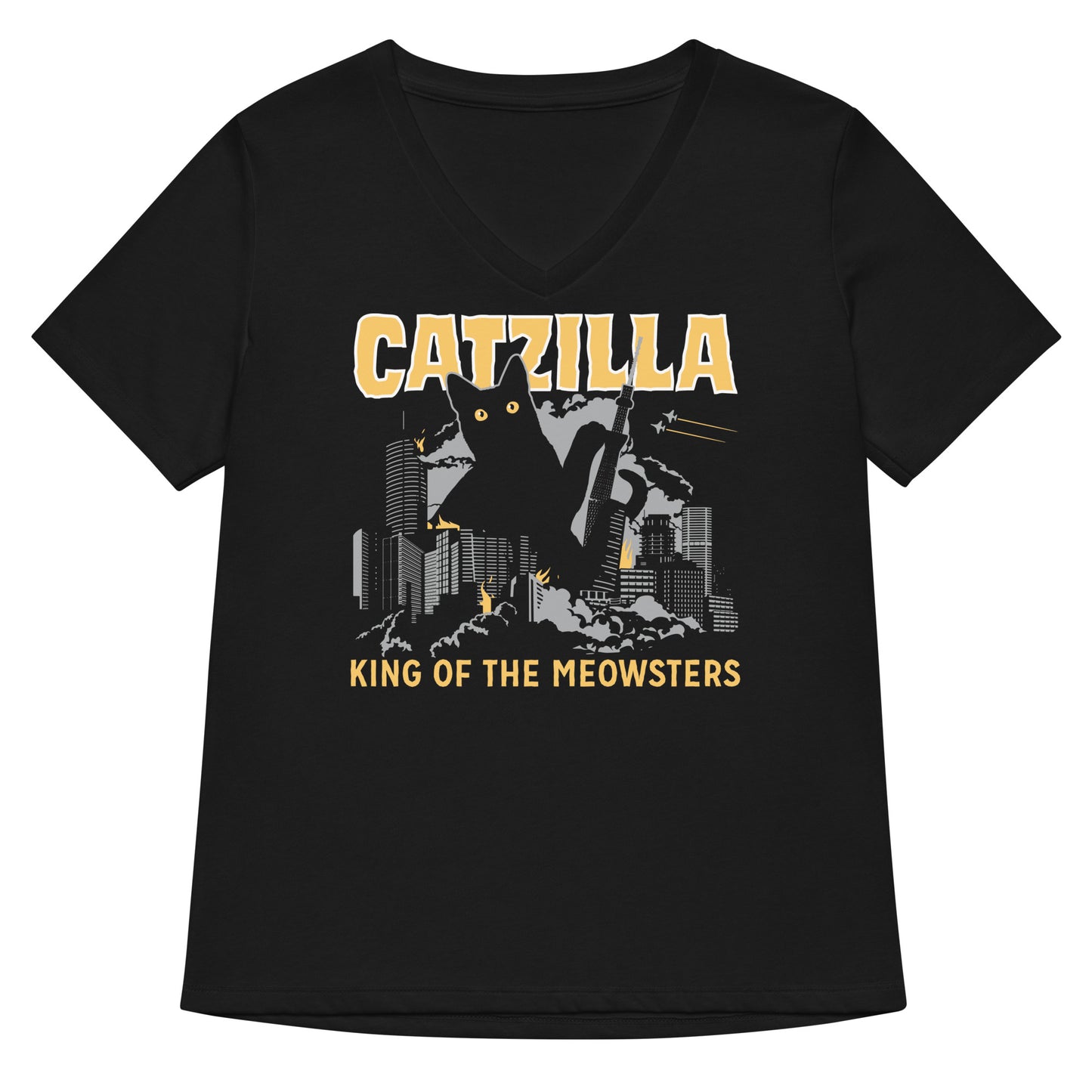 Catzilla Women's V-Neck Tee