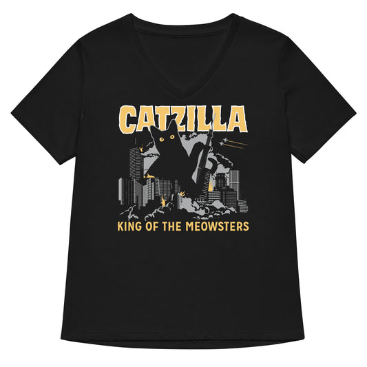 Catzilla Women's V-Neck Tee