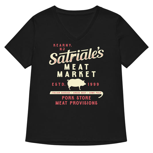 Satriale's Meat Market Women's V-Neck Tee