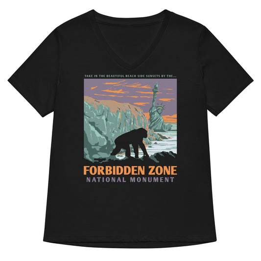 Forbidden Zone National Monument Women's V-Neck Tee