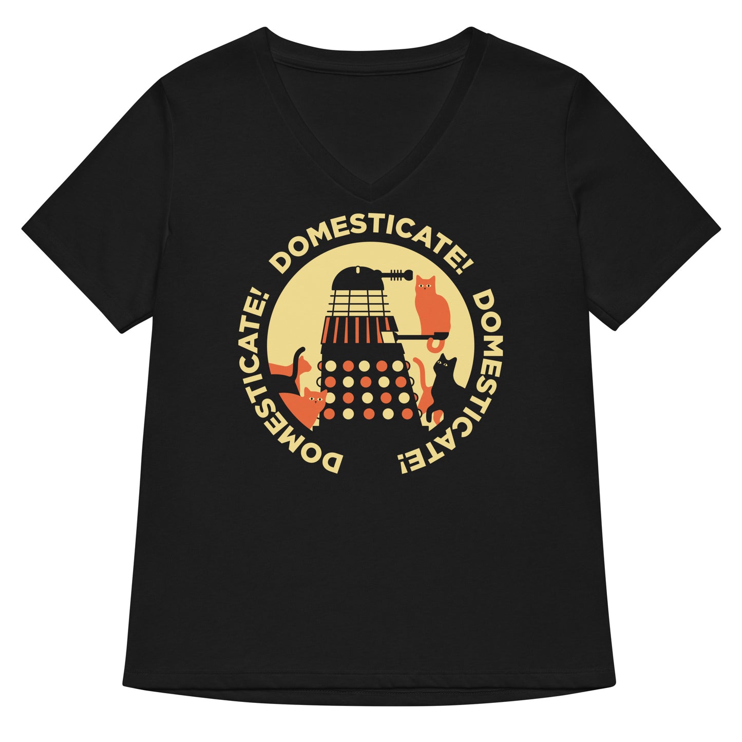 Domesticate! Domesticate! Domesticate! Women's V-Neck Tee