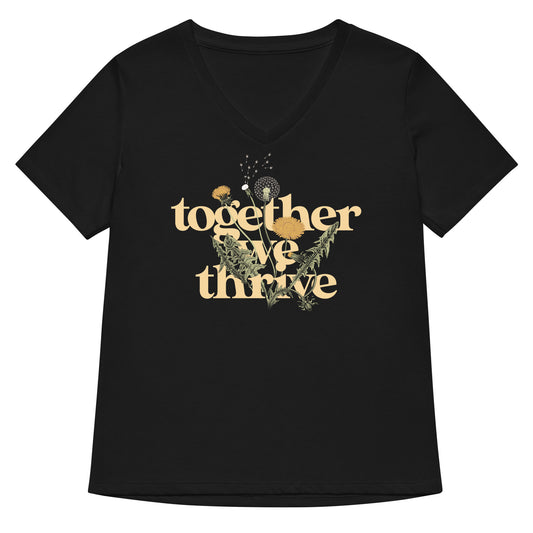 Together We Thrive Women's V-Neck Tee