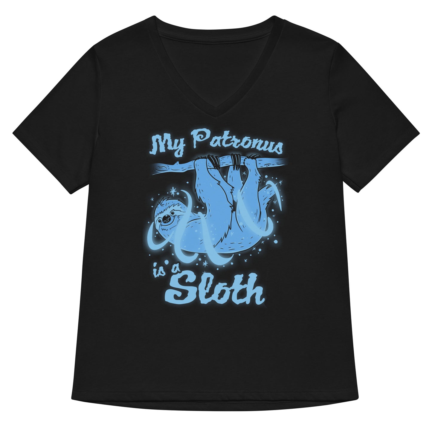 My Patronus Is A Sloth Women's V-Neck Tee