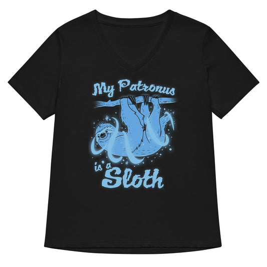 My Patronus Is A Sloth Women's V-Neck Tee