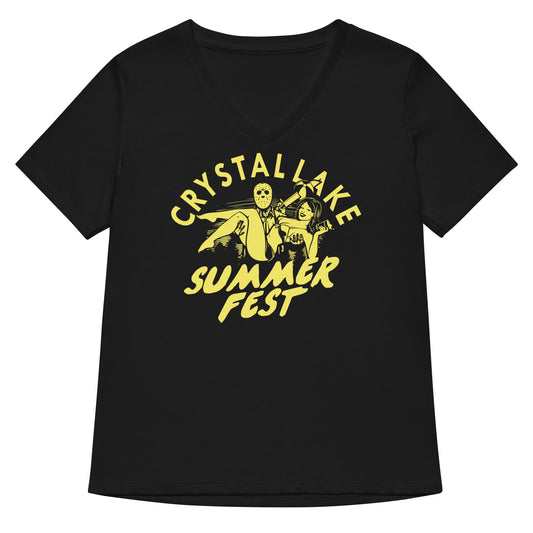 Crystal Lake Summer Fest Women's V-Neck Tee