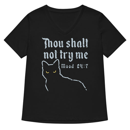 Thou Shalt Not Try Me Women's V-Neck Tee