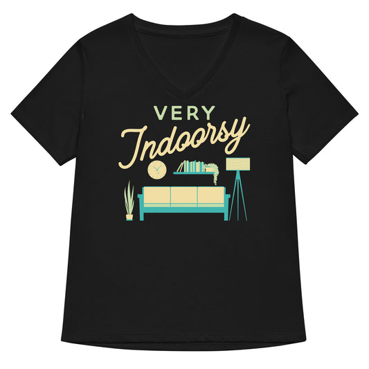 Very Indoorsy Women's V-Neck Tee