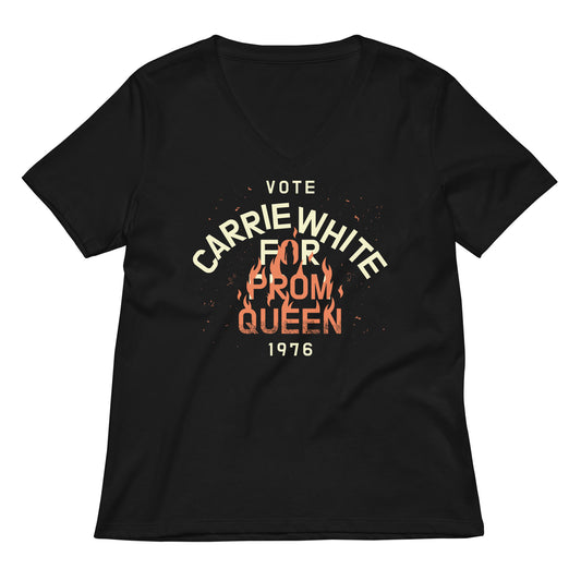 Vote Carrie White For Prom Queen Women's V-Neck Tee