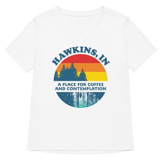 Hawkins Retro Women's V-Neck Tee